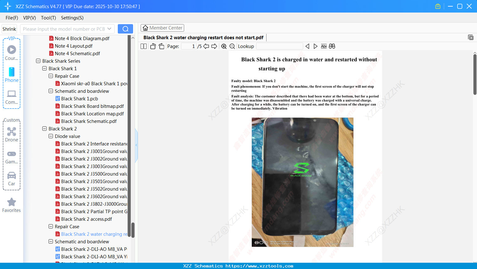 Xiaomi Black Shark 2 Water Charging Restart Does Not Start